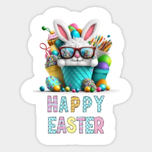 Happy Easter Bunny Sticker